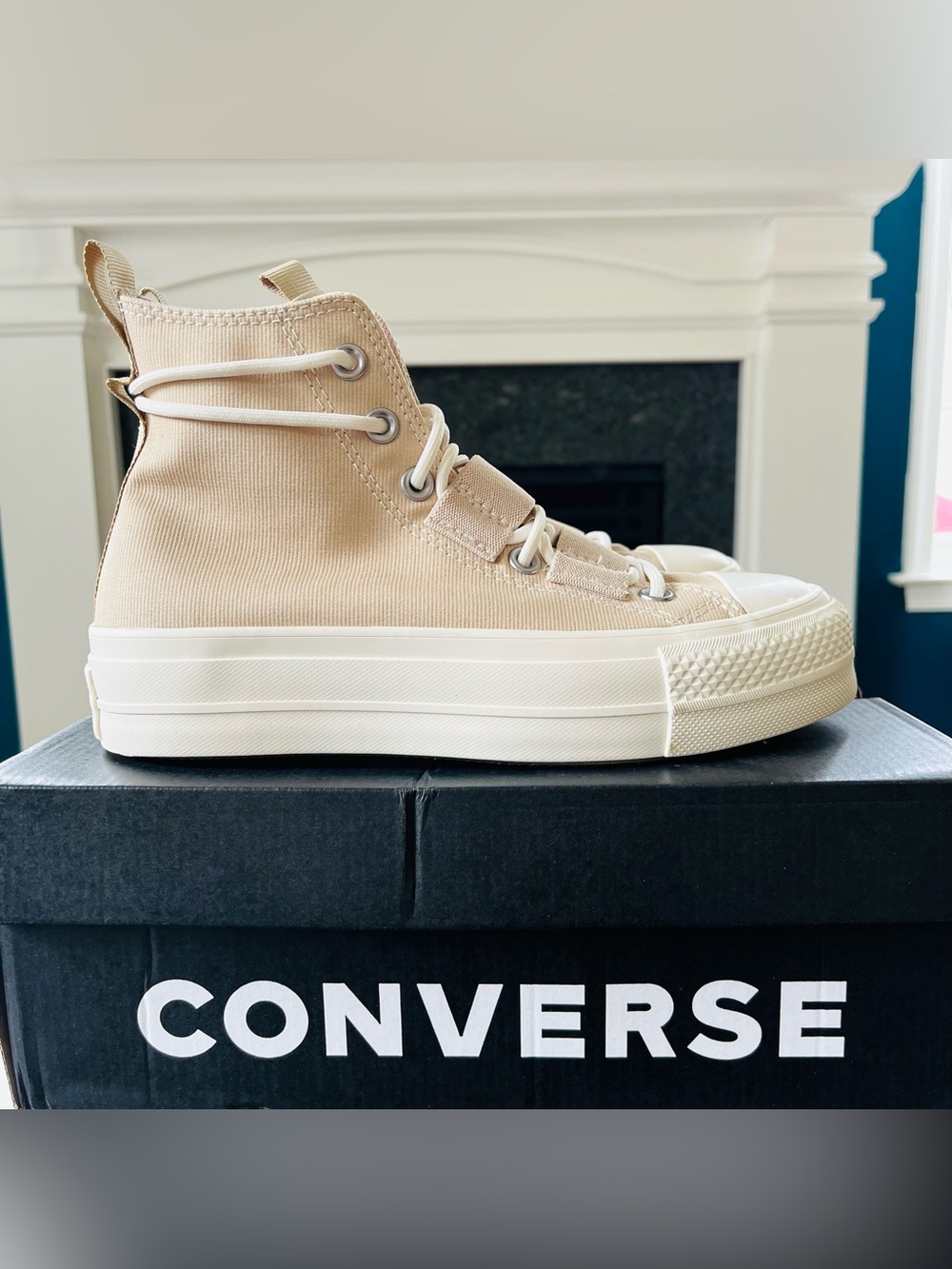 Sz 6.5 Converse Chuck Taylor All Star Lift High Platform Nutty Granola Women's - Picture 2 of 9